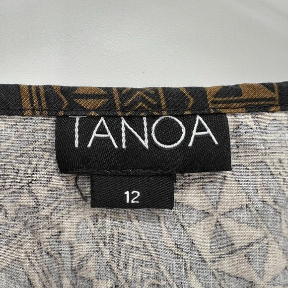 Tanoa‎ Girl's Hawaiian Tribal Dress Kids Size 10 Samoa Polynesian Ruffle Cotton - Picture 3 of 10